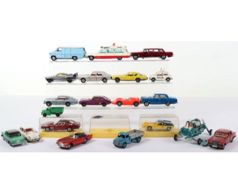 Twenty various Dinky toy cars and vehicles, 108 Sam’s car with WIN badge, 102 Joe’s car, wings detached, 165 Humber Hawk blac