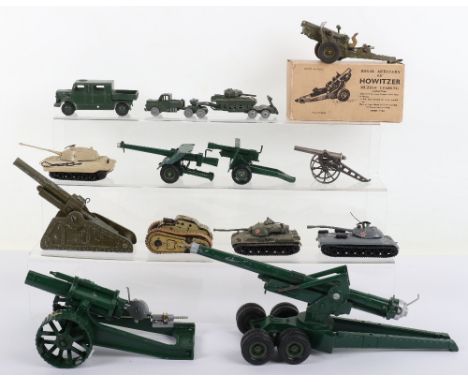 Military Vehicles, including: Boxed Britains 1725 4.5 Howitzer, unboxed: Britains 9780 18” Howitzer with spring loaded shell 
