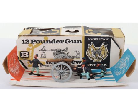 Britains 4465 Federal  A.C.W. Gun Team, 12 pounder gun and four crew, in near mint original condition, window display box is 