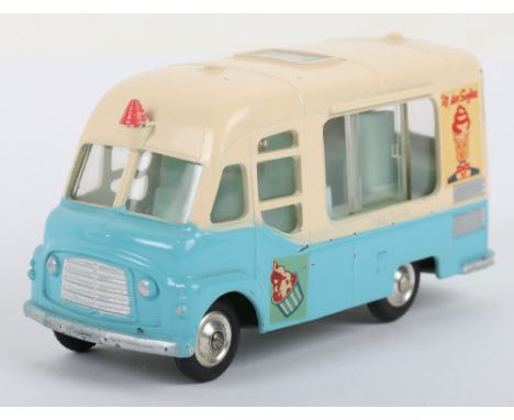 Corgi Toys 428 Smith Mr Softee Ice Cream Van, cream/blue body, spun wheels, model is in excellent original unboxed condition,