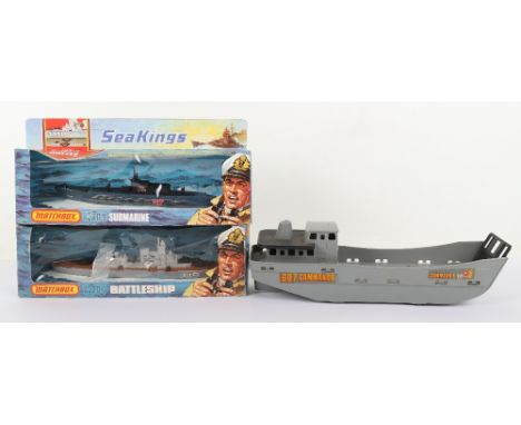 Matchbox Seakings K-309 Submarine, K-303 Battleship, both models near mint to mint original condition, acetate window in K-30