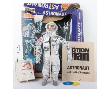 Vintage Palitoy Action Man Astronaut, with talking back pack, Cat no. 34156 Life Support record pack with two records (not wo