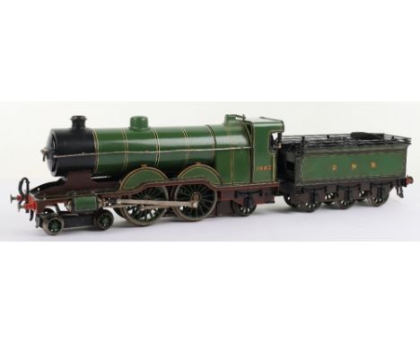 Bing for Bassett-Lowke gauge 1 live steam 4-4-2 GNR Atlantic class locomotive and tender, engine No.1442 finished in green li