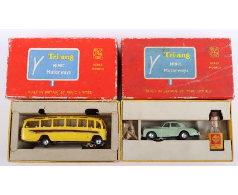 Two Boxed Tri-ang Minic Motorways Scale Models,M.1541 Rolls Royce Silver Cloud,in near mint original condition, with Shell lu