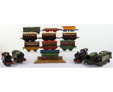Collection of Hornby 0 gauge trains, c/w 4-4-2 LNER 1784 tank engine, condition: fair, lacks front bogie wheels some dents, t