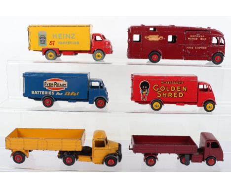 Six Unboxed Dinky Toys Commercial Vehicles, 421 Hindle Smart Helecs British Railways, 521 Bedford Articulated lorry, 581 Brit