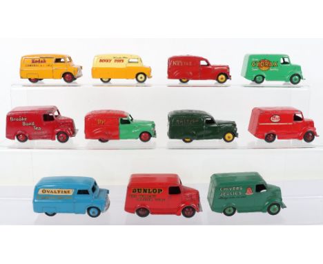 Quantity of Unboxed Dinky Toys Commercial Delivery Vans, 450 Trojan Van Esso, 451 Trojan Dunlop, 452 Trojan, Chivers Jellies,