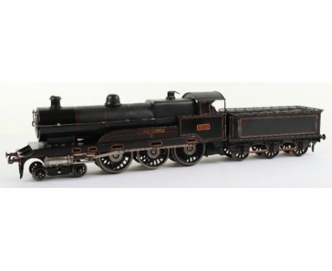 Bing for Basett-Lowke gauge 1 live steam LNWR 4-6-0 ‘Sir Gilbert Claughton’ locomotive and tender, engine No.2222 and six-whe