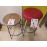 LOT including STENO chair, stools, wooden table on wheels
