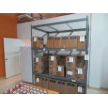 LOT including industrial shelving approx. 72"w x 49"d x 96"h (qty 1)