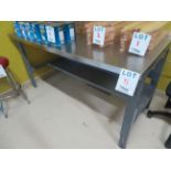 Stainless steel table approx. 72"w x 35"d x 37"h