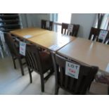 Wood dining room chairs (qty 6)