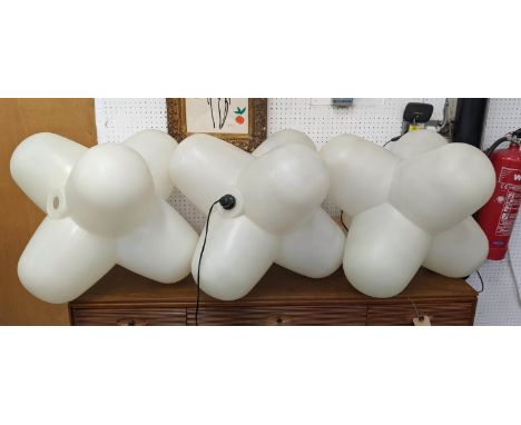 ATTRIBUTED TO TOM DIXON JACK LIGHTS, a set of three, 53cm H per light, stackable design. (3) 