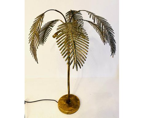 MAISON JANSEN STYLE PALM TREE TABLE LAMP, gilt metal, 80cm x 48cm. 