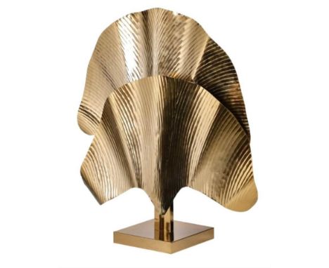 TOMMASO BARBI INSPIRED TABLE LAMP, 82cm H, Ginkgo leaf design. 