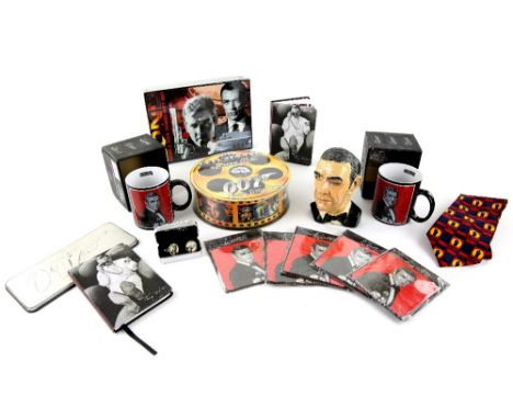 James Bond - Memorabilia including Card &amp; Dice Games Gift Set (Sealed), Movie Trivia Game (Sealed), Two Mugs, Cufflinks, 