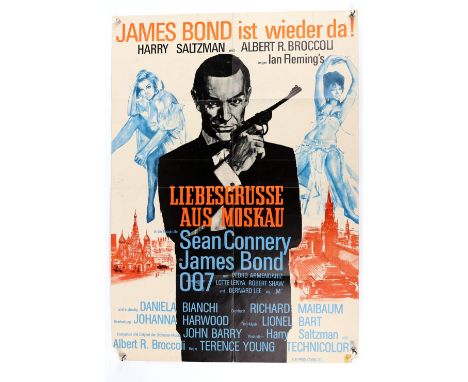 James Bond From Russia With Love (R-1970's) German A1 film poster, folded, 23 x 33 inches