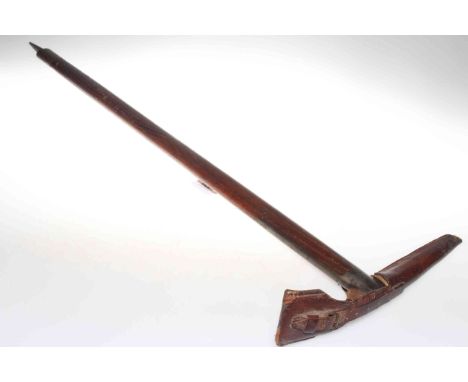 Vintage ice pick, signed Gebr. Perren, Zermatt, 87cm