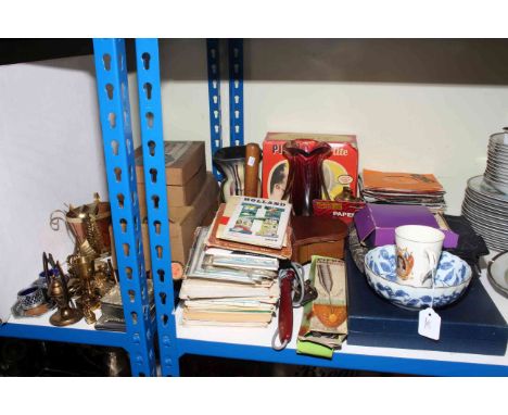 Nulli Secundus field gun, Astra search light, Pifco Shaverlite, oval wall mirror, single records and collectables