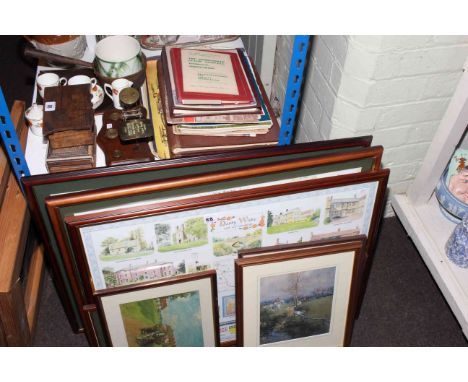 Postal scales, magazines, pictures, boxes, Poole planter, etc