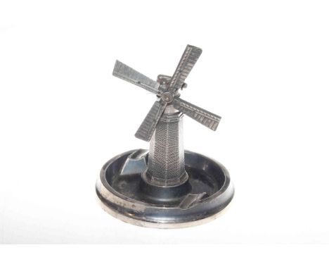 Novelty silver-plated windmill table lighter