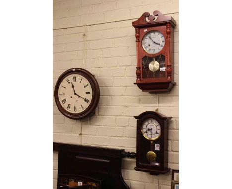 Two modern wall clocks, circular wall clock and cuckoo clock (4)