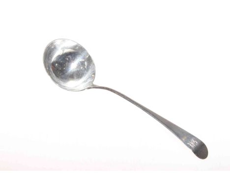 George III silver ladle, London 1784