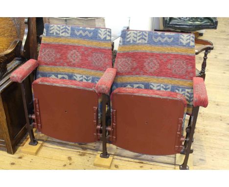 Pair vintage cinema seats
