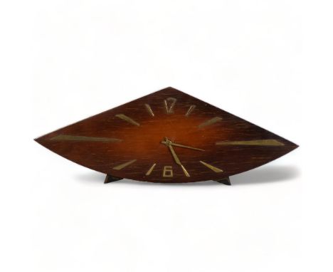 A Soviet era wood cased 30 day mantel clock, inscription to top dated 19.09.75, Makers stamp to back and "CCCP", label to bas