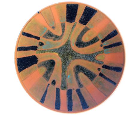 Poole Pottery, a Poole Studio charger, c.1964-66, makers mark to base, diameter 27cmGood condition, no chips, cracks or resto