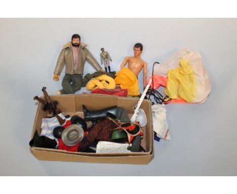 A 1964 ACTION MAN FIGURE, along with a quantity of clothes, accessories etc. Buyers - for shipping pricing on this lot, visit