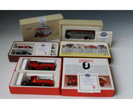 THREE CORGI CLASSIC DIECAST VEHICLES, consisting of D53/1 limited edition four rally car set, D52/1 limited edition 'Charring