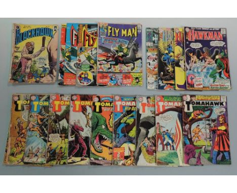 A COLLECTION OF BRONZE, SILVER AND GOLD AGE COMIC BOOKS, to include 'Tomahawk', 'Hawk Man', 'Hawk Eye', 'Black Hawk', 'Fly Ma