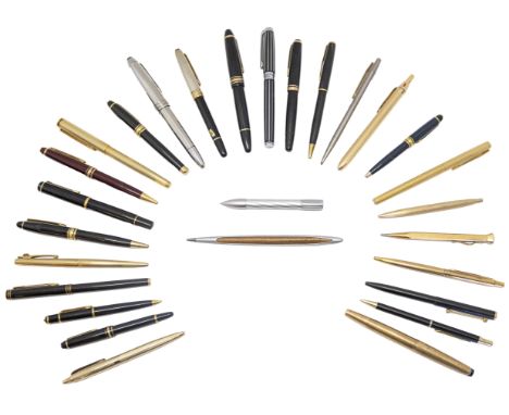 Stiftsammlung Montblanc, Cartier, Pinin Farina, Fend Waterman 29 Stück Große Sammlung namhafter Hersteller, u.a. 6 Montblanc 