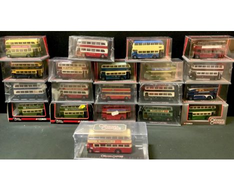 Corgi The Original Omnibus Company - a group of various AEC Regent double decker buses including 40406 Limited Edition AEC Re