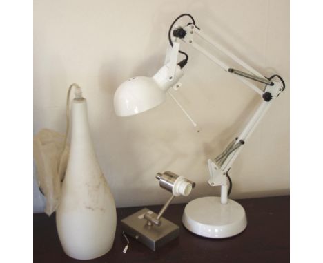 An Anglepoise lamp;  etc 