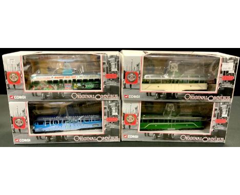 Corgi Classics - a boxed Blackpool Tram group including Balloon Trams No.43515 "Car 721 Michelin", 43512 "Pontins", OM43501 "