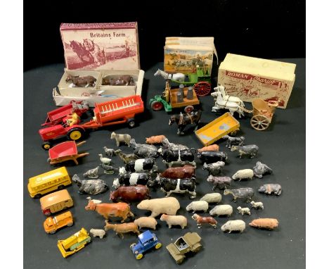 A Britains Farm No.6F General Purpose Plough No.6F complete missing one rein, original box; a Britains Farm No. 20F Farmers G