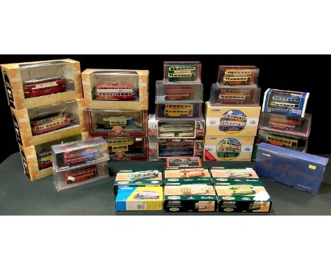 Corgi Original Omnibus group of Trams &amp; Trolleybuses including 36703 Fully Closed Tram London Transport, no. 931/1000, ce