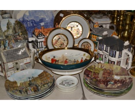 Collectors - novelty teapots, The Rovers Return, The Wool Pack, Fawlty Towers Hotel; a set of eight Royal Worcester The Good 