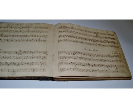 An interesting 19th century hand written manuscript book of music


