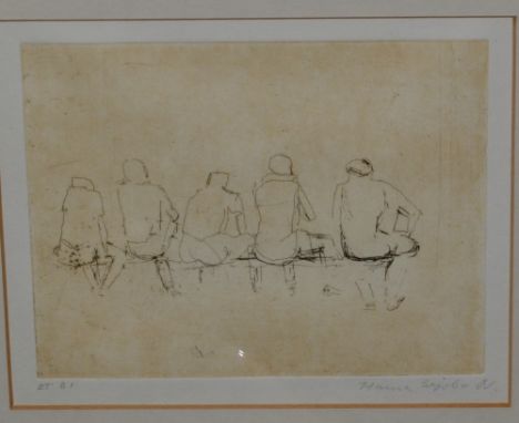 Hanne S. Nielson
Men in Rome
 etching, signed in pencil, framed
