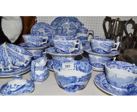 A Copeland Spode Italian pattern part tea service
