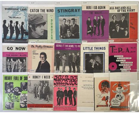 16 original pieces of c 1950s/60s sheet music, all originally owned by John Deacon and later gifted to his sister Julie. A si