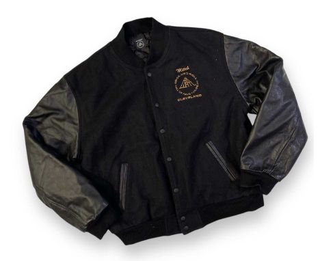 An original baseball-style jacket given to Mitch Mitchell on his induction into the Rock n Roll Hall of Fame, size L. Excelle