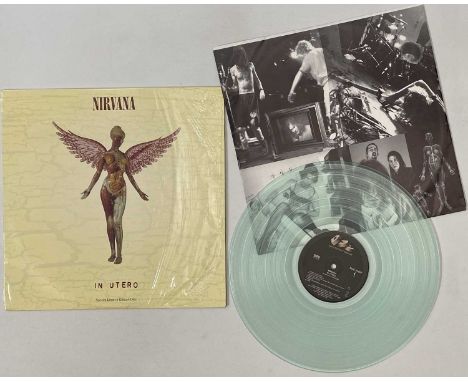 NIRVANA - IN UTERO LP (US CLEAR VINYL - GEFFEN DGC-24607). A stunning, original Limited Edition US clear vinyl example of Nir