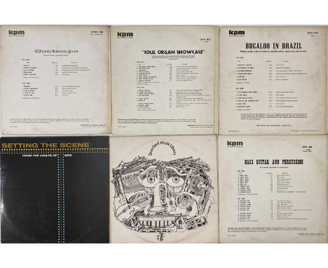 LIBRARY - LP PACK. A quality selection of 9 library LPs. Composers/ titles include Les Baxter - Bugaloo In Brazil (KPM 1070),