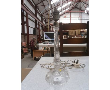 vintage glass lamp base
