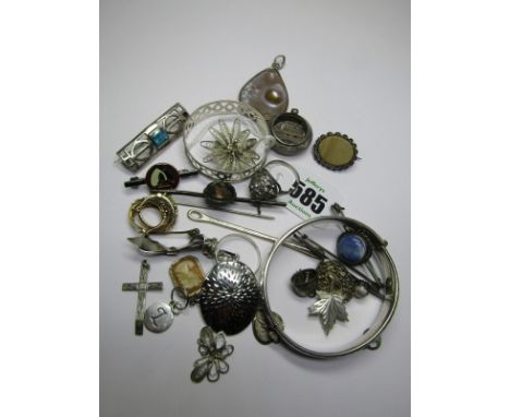 SILVER JEWELLERY COLLECTION, inc silver bangle, pendants, brooches and earrings
