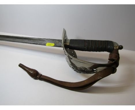 BRITISH INFANTRY OFFICERS DRESS SWORD, George V (British Army in India) infantry officer's sword with a pierced steel hilt